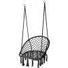 ModernHome Závěsné křeslo s třásněmi - černé, GW-912 BLACK