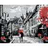 ZUTY Maľovanie podľa čísel ĽUDIA POD DÁŽDNIKOM V BUDAPEŠTI Rámovanie bez rámu a bez vypnutia plátna Rozmer 80 x 100 cm