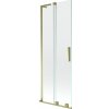 Mexen Velar L paraván na vaňu 2-krídlový zasúvací 75 x 150 cm, priehľadný, zlatý - 896-075-003-01-50