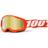 okuliare 100% Strata 2 junior sklo zlaté zrkadlové oranž