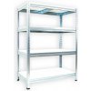 Pozinkovaný regál Biedrax 35 x 90 x 90 cm - 4 police biele lamino 12mm