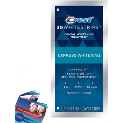 Crest 3D White 1-hour EXPRESS bieliace pásiky na zuby 10 ks