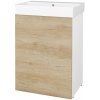 Dreja Skrinka pod umývadlo FLOOR SUD 60 - L01 Biela vysoký lesk / D15 Nebraska / Levé