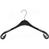 Konfekčný plastový vešiak/plastové ramienko na šaty, typ NA47, šírka 47 cm, čierne, 1 ks