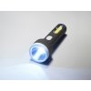 Ručná baterka TS-1856 1-LEW 3W+1-LED COB 2W s batériou 1200mAh,čierna.