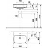 Jika Lyra plus - Umývadlo s prepadom 55, 550x450 mm, biela H8103810001041