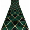 Najkoberce Behúň EMERALD exkluzívny 1020 glamour, marmur, trojuholníky zelený/zlatý 100 cm