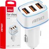 Nabíjačka do auta 3x USB-A 30W 12/24V AMiO-03889