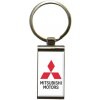 Prívesok na kľúče kovová MITSUBISHI obdĺžnik bez retiazky