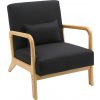 Design Shop Hibbing drevené nohy natur látka čierna