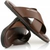 ŠĽAPKY KARL LAGERFELD KASTOR III KROSS STRAP SANDAL DARK BROWN LTHR