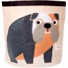 3 SPROUTS Kôš na hračky 3 Sprouts Bulldog Grey