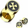 Piercing falešný plug Iron Cross