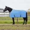 Zimná deka pre kone z polyesteru vo farbe aqua, nastaviteľná a ľahko sa ošetruje.