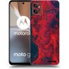 Picasee silikónový prehľadný obal pre Motorola Moto G32 - Organic red