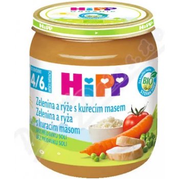 HiPP Zeleninová omáčka s ryžou a kuracím mäsom 125 g