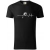 Ekg punk - Tričko z organickej bavlny - XL ( Čierna )