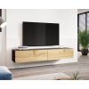 Cama Meble Tv stolík VIGO 180 biely mat/latte lesk drevo 180 cm x 30 cm x 40 cm