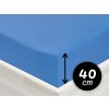 Jersey napínacie prestieradlo na extra vysoký matrac JR-015 Svetlo modré 80 x 200 - výška 40 cm