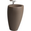 LAUFEN IlBagnoAlessi voľne stojace umývadlo ku stene, s otvorom, so skrytým prepadom, 520 x 530 mm, výška 850 mm, matná kávová, H8119711881041