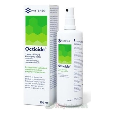 Octicide 1 mg/g + 20 mg/g dermálny antiseptický roztokový sprej 1x250 ml