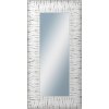 DANTIK - Zrkadlo v rámu, rozmer s rámom 50x100 cm z lišty SAUDEK biela čierne čiary (2512)