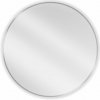 Mexen Loft, okrúhle kúpeľňové zrkadlo 80 cm, farba rámu brúsená oceľ, 9850-080-080-000-10