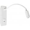 Milagro | LED Flexibilná nástenná lampička s USB BASE 1xLED/8W+1xLED/2W/230V biela | MI1120