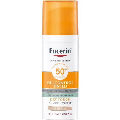 Eucerin Sun ochranný krémový gél SPF50+ tónovací medium 50 ml