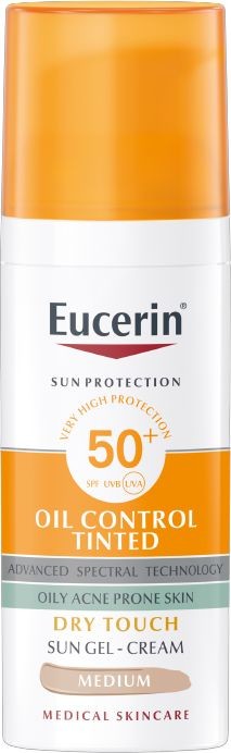Eucerin Sun ochranný krémový gél SPF50+ tónovací medium 50 ml