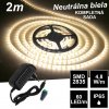LEDprodukt 2m SMD2835 60LED/m IP65 vodeodolný neutrálna b. - KOMPLETNÁ SADA