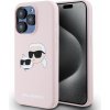 Karl Lagerfeld Liquid Silicone Double Heads Magsafe zadný kryt pre iPhone 15 Pro Max Pink