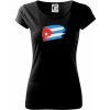 Kuba vlajka - Pure dámske tričko - L ( Čierna )