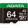 ADATA Speed Plus 64 GB MicroSDXC Trieda 10 (UD64GUI3V30A2SP-RA1)