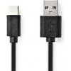 Nedis CCGL60600BK30 - USB 2.0 kabel | USB-A Zástrčka - USB-C Zástrčka | 3 m | Černá