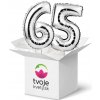 Na výber číslice 1–99 - balón v tvare čísla strieborný: 65
