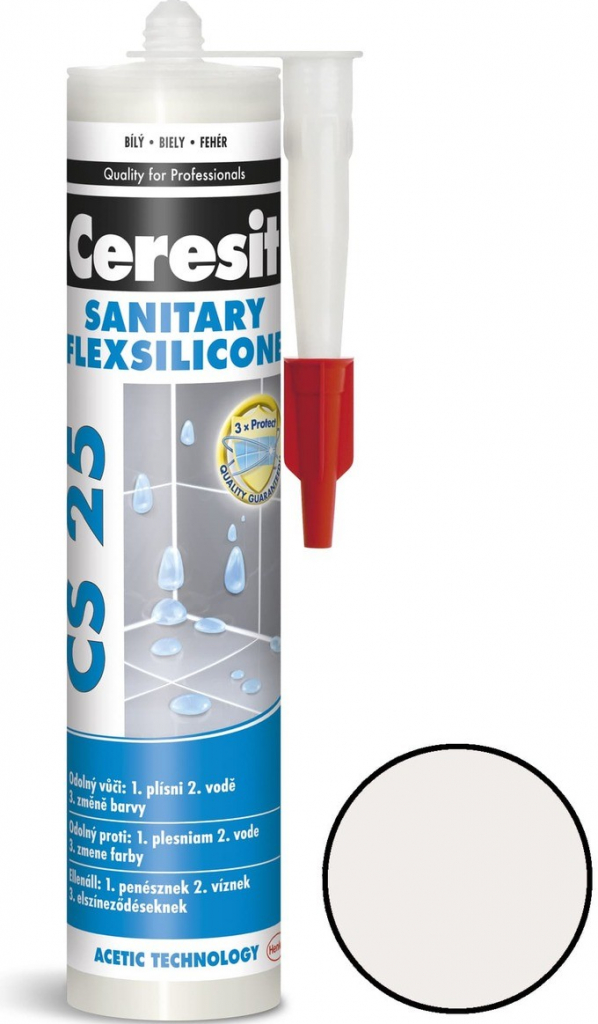 CERESIT CS 25 sanitárny silikón 280g jasmine