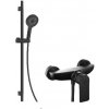 kielle Vega - Sprchový set s batériou, tyčou, hadicou a sprchovou hlavicou, matná čierna 20618SN14