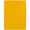 B.E.S. PETROVICE Plachta na posteľ Jersey s elastanom LYCRA 120 × 200 cm, sýto žltá