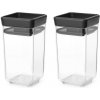 Brabantia Set dóz Square sivá 2 ks 0,15 l