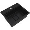 Gamma Quadro 5850, 1-komorový granitový drez 580x495x220 mm, čierna, GMA-ZLE000229