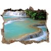Nálepka fototapeta 3D výhled Vodopád v lese 95x64 cm