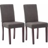 Design-Shop Inn látka nohy tmavo hnedé Tmavo sivá 2 ks