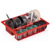 Sušička riadu Draining Board 100% Chef Écoiffier 25 cm s taniermi pohármi a príbormi 19 dielov od 18 mes