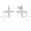 MINET Strieborné náušnice HVIEZDIČKY