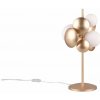 Stolová lampa so skleneným tienidlom v zlato-bielej farbe (výška 50 cm) Bubble – Trio Select