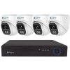 Securia Pro IP kamerový systém NVR4CHV4S-W DOME smart, biely Nahrávanie: bez disku