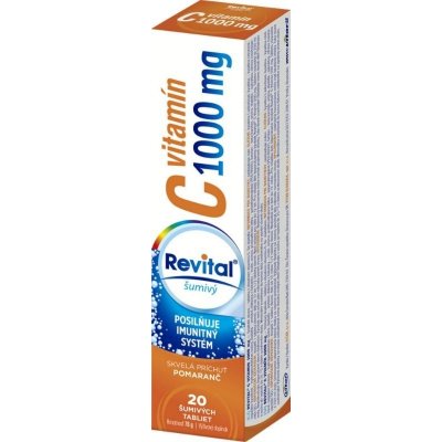 Revital Vitamín C 1000 mg s príchuťou pomaranč 20 šumivých tabliet