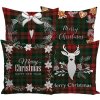 XPOSE® Set obliečok na vankúš TARTAN CHRISTMAS 40x40 cm - set 4ks, Bavlna