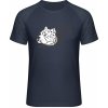 Mymate Predĺžené Tričko MY111 - Dizajn s nápisom BAD DOG - Navy / Heather Navy - XXL - Pánske